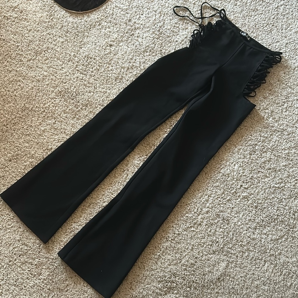 IAMGIA Vera Black Lace Up Pants